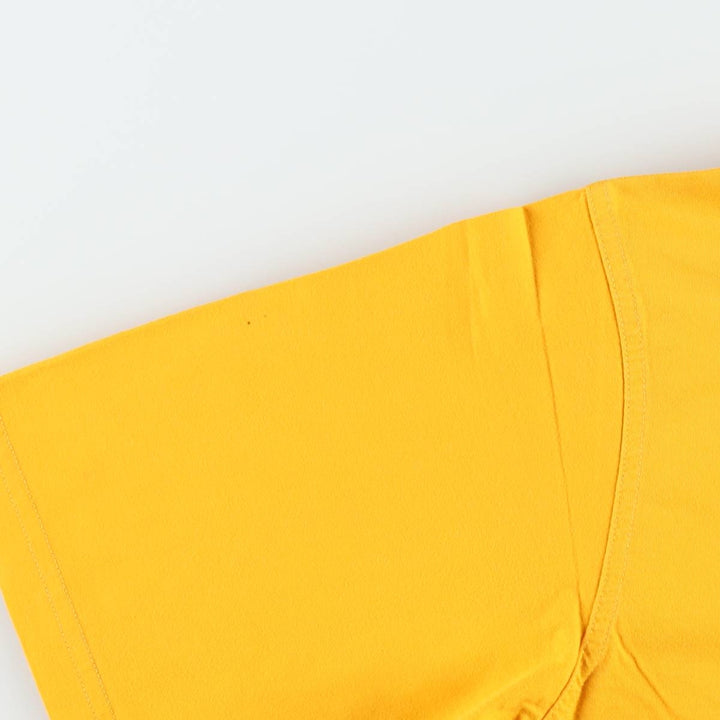 90'S Adidas T-shirt with a single logo, men's size M equivalent, vintage. cotton yellow type Vintage Second Hand