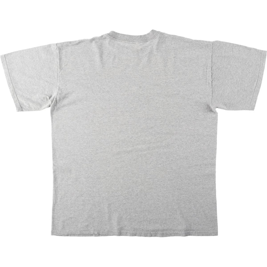 90'S Adidas logo print T-shirt, made in USA, men's size L, vintage cotton gray type Vintage Second Hand