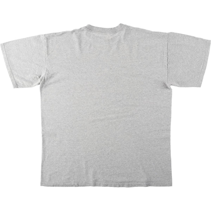 90'S Adidas logo print T-shirt, made in USA, men's size L, vintage cotton gray type Vintage Second Hand
