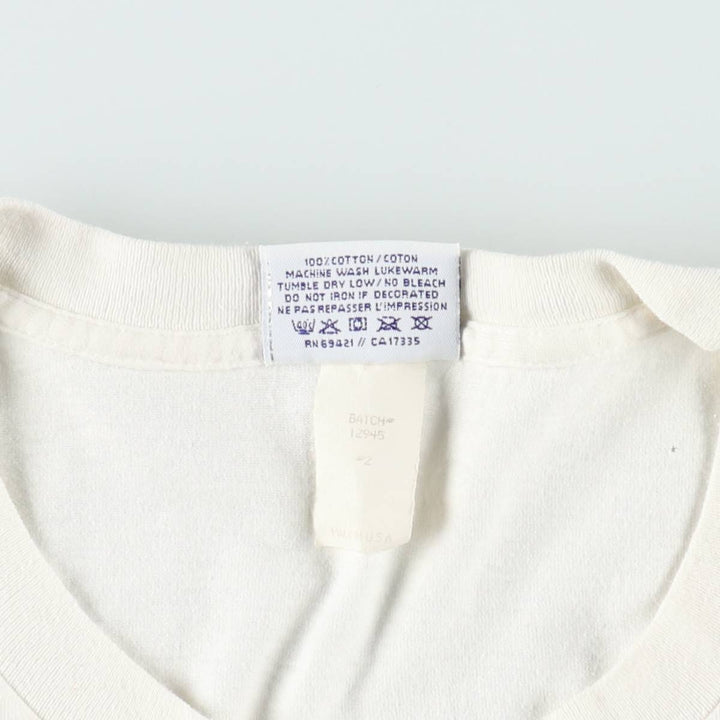 90'S Reebok Logo Print T-Shirt Made in USA Men's XL Vintage cotton white type Vintage Second Hand