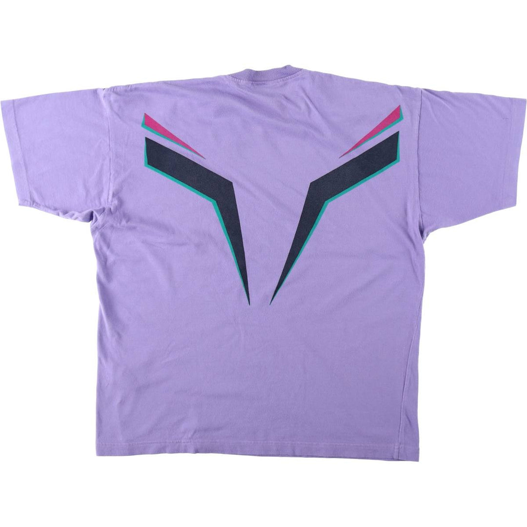 80s-90'S Adidas Trefoil Logo Print T-Shirt, Men's Size M (approx.), Vintage cotton purple type Vintage Second Hand