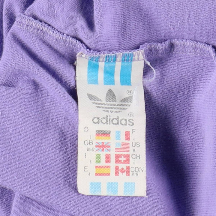 80s-90'S Adidas Trefoil Logo Print T-Shirt, Men's Size M (approx.), Vintage cotton purple type Vintage Second Hand