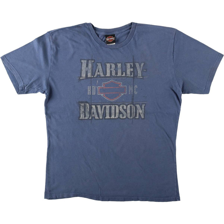 Harley-Davidson Dragon Pattern Motorcycle Bike T-shirt Men's XL cotton blue type Vintage Second Hand
