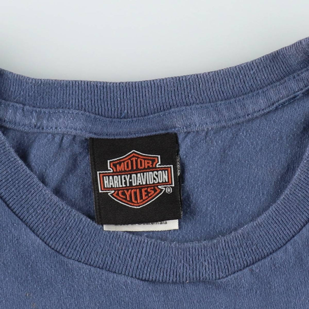 Harley-Davidson Dragon Pattern Motorcycle Bike T-shirt Men's XL cotton blue type Vintage Second Hand