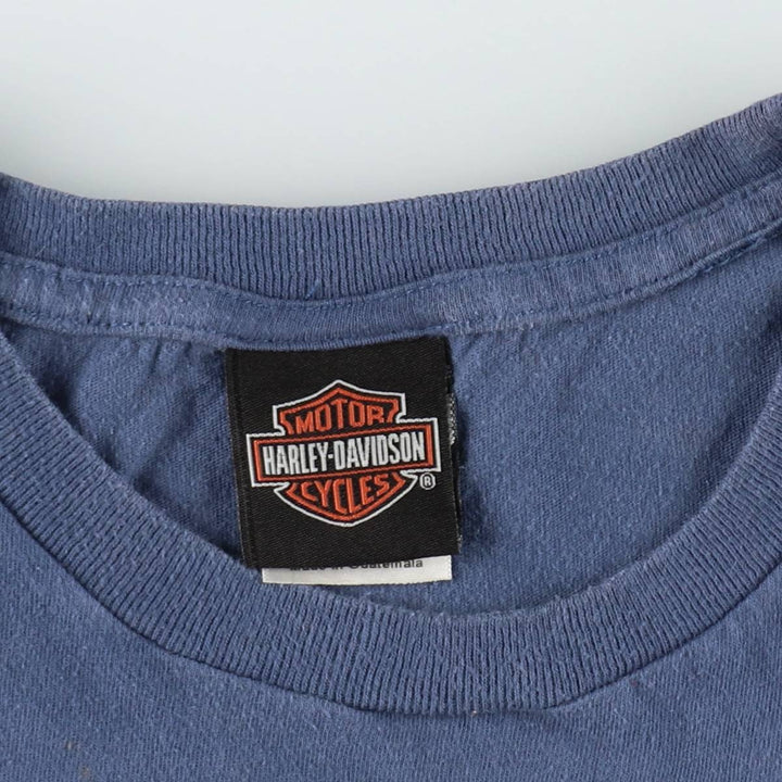 Harley-Davidson Dragon Pattern Motorcycle Bike T-shirt Men's XL cotton blue type Vintage Second Hand