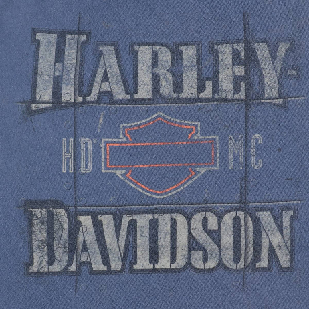 Harley-Davidson Dragon Pattern Motorcycle Bike T-shirt Men's XL cotton blue type Vintage Second Hand