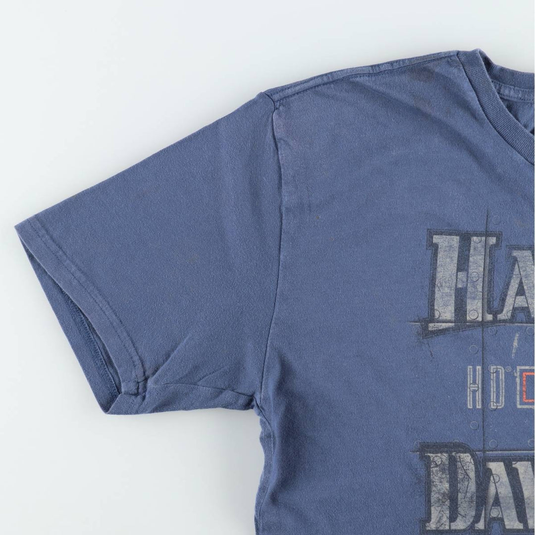 Harley-Davidson Dragon Pattern Motorcycle Bike T-shirt Men's XL cotton blue type Vintage Second Hand