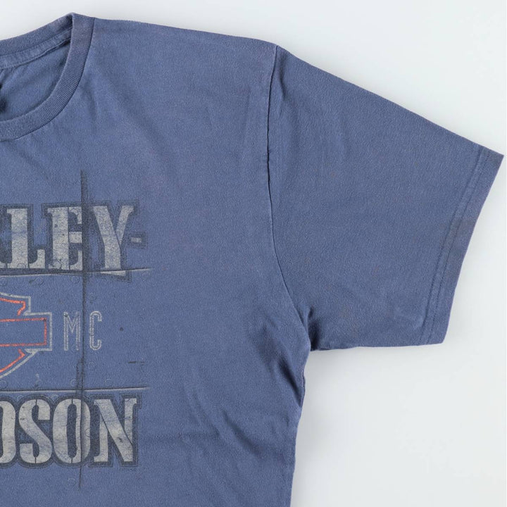 Harley-Davidson Dragon Pattern Motorcycle Bike T-shirt Men's XL cotton blue type Vintage Second Hand
