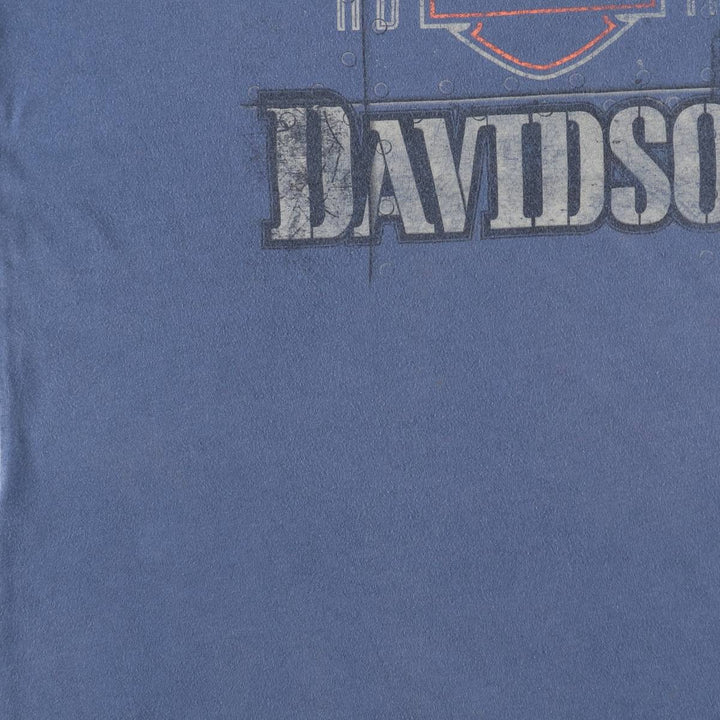 Harley-Davidson Dragon Pattern Motorcycle Bike T-shirt Men's XL cotton blue type Vintage Second Hand