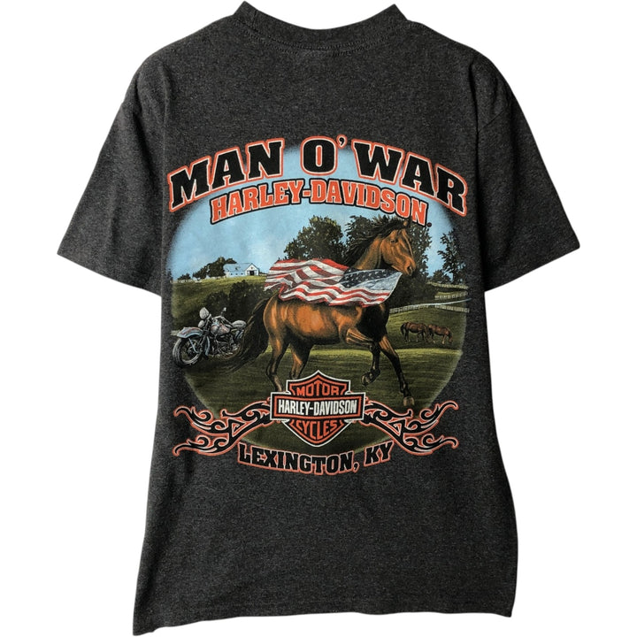 Harley-Davidson Motorcycle Bike T-shirt, Men's Size S cotton Charcoal Vintage Second Hand
