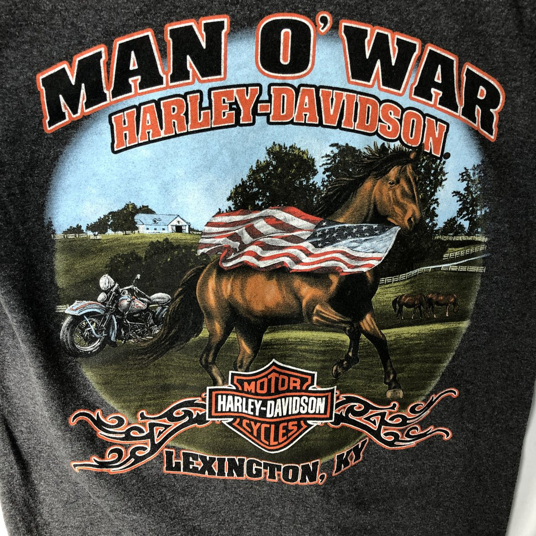 Harley-Davidson Motorcycle Bike T-shirt, Men's Size S cotton Charcoal Vintage Second Hand