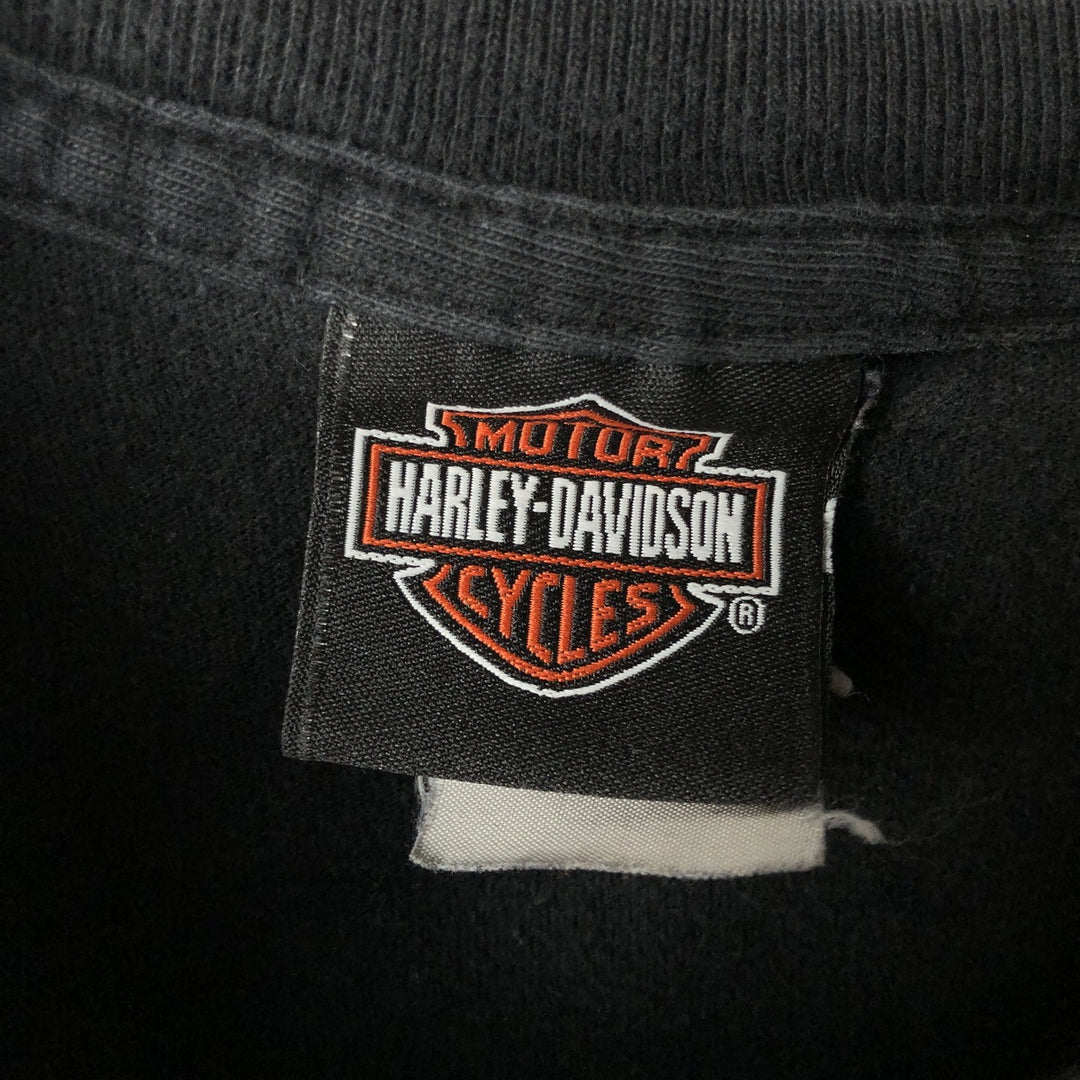 Harley-Davidson Eagle Pattern Stars and Stripes Motorcycle T-Shirt, Men's Size Medium unclear black type Vintage Second Hand
