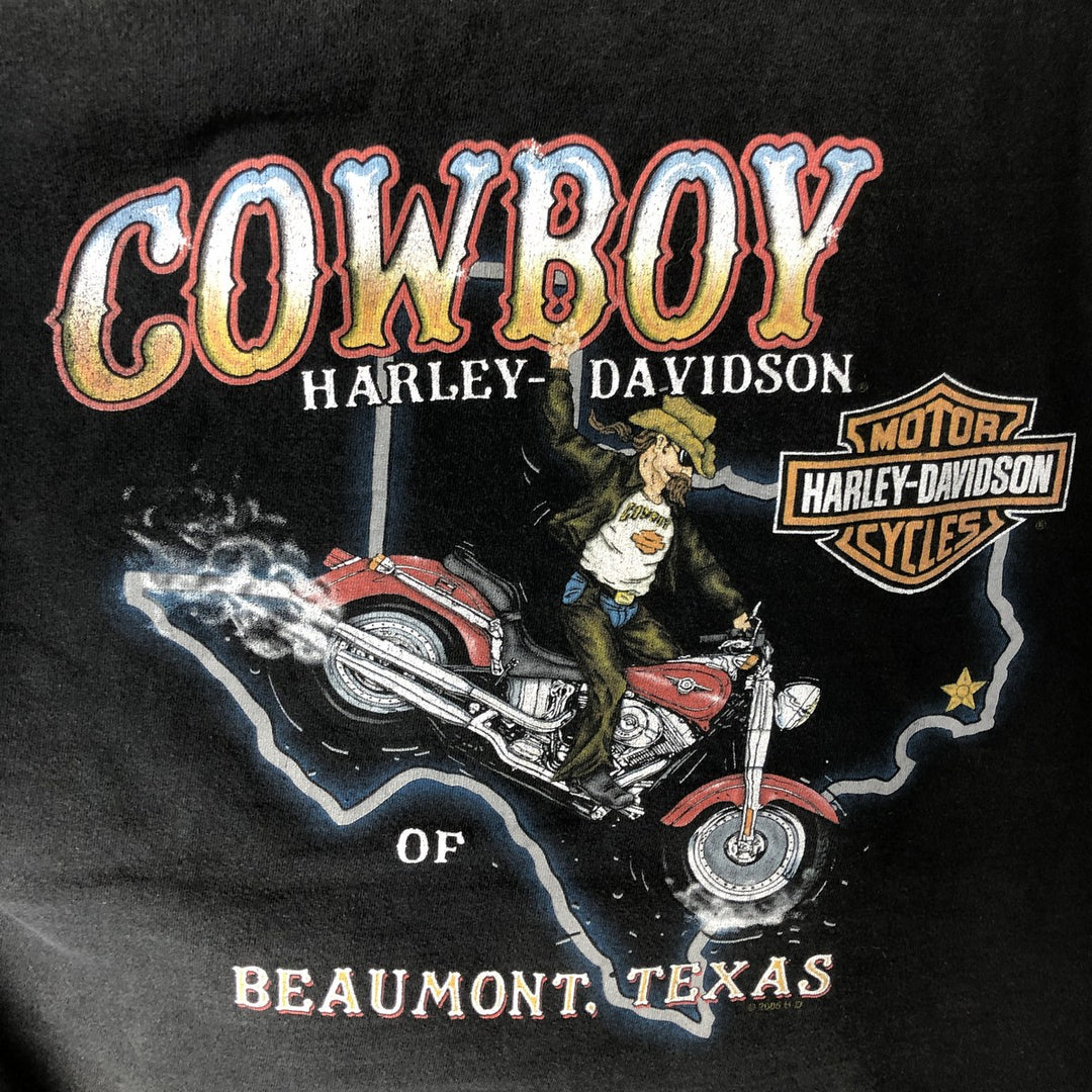 Harley-Davidson Eagle Pattern Stars and Stripes Motorcycle T-Shirt, Men's Size Medium unclear black type Vintage Second Hand