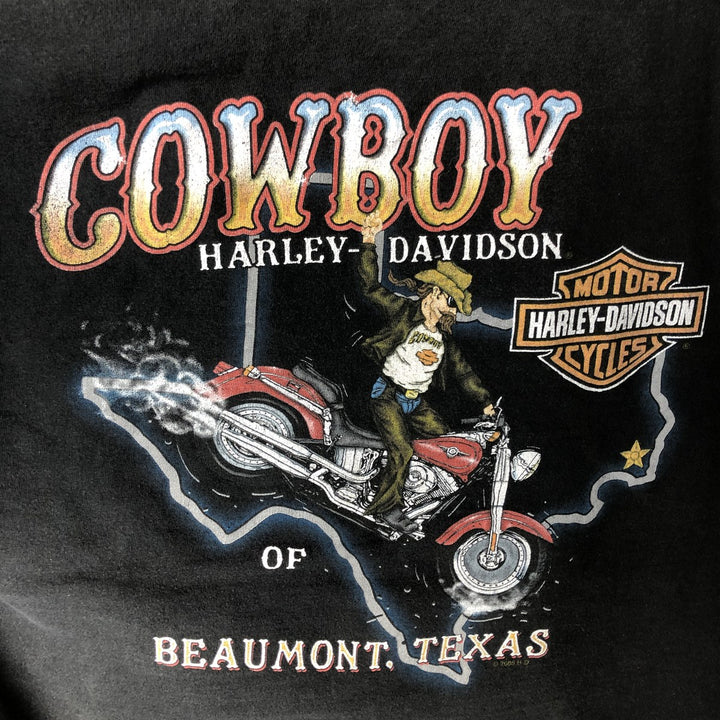 Harley-Davidson Eagle Pattern Stars and Stripes Motorcycle T-Shirt, Men's Size Medium unclear black type Vintage Second Hand