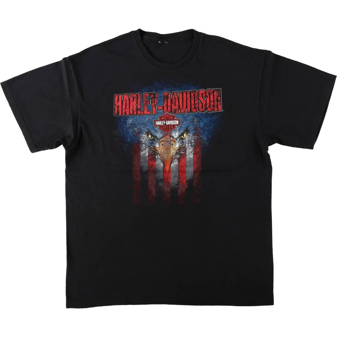 Harley-Davidson Eagle Pattern Motorcycle Bike T-shirt Men's XL unclear black type Vintage Second Hand
