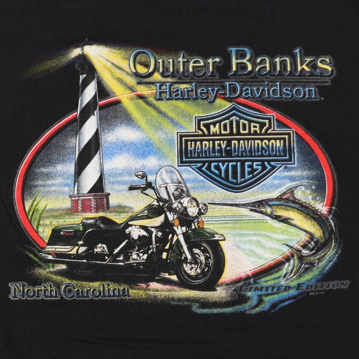 Harley-Davidson Eagle Pattern Motorcycle Bike T-shirt Men's XL unclear black type Vintage Second Hand