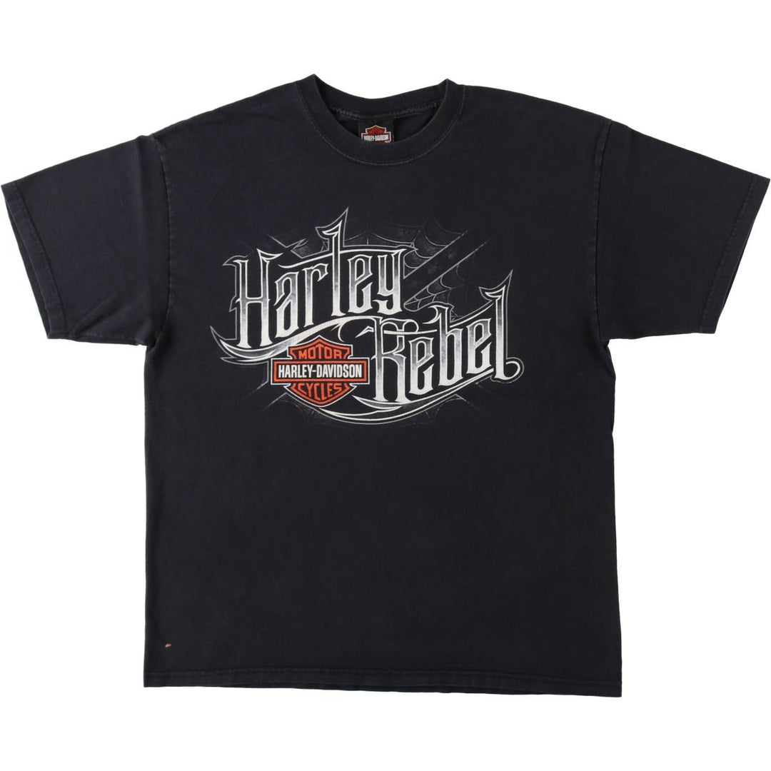 Harley-Davidson Motorcycle Bike T-shirt, Men's Size L unclear black type Vintage Second Hand