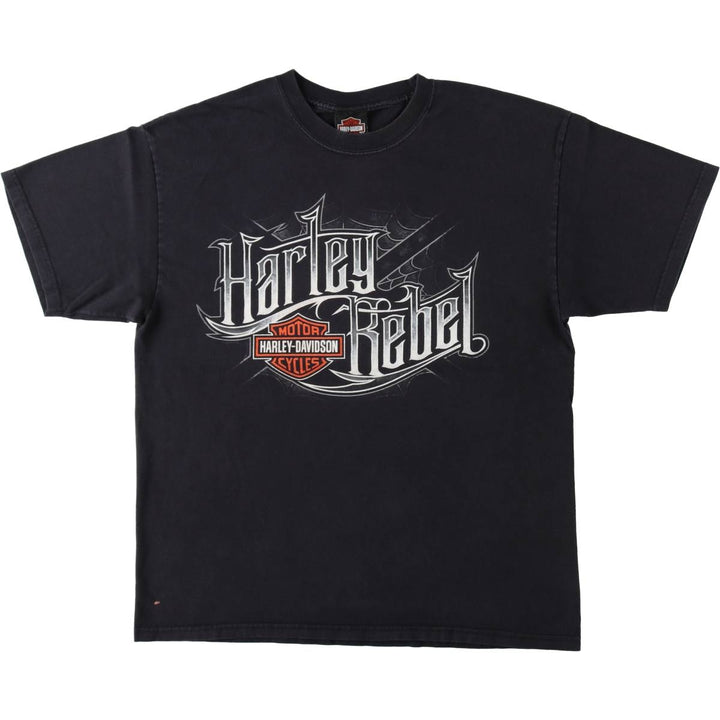 Harley-Davidson Motorcycle Bike T-shirt, Men's Size L unclear black type Vintage Second Hand