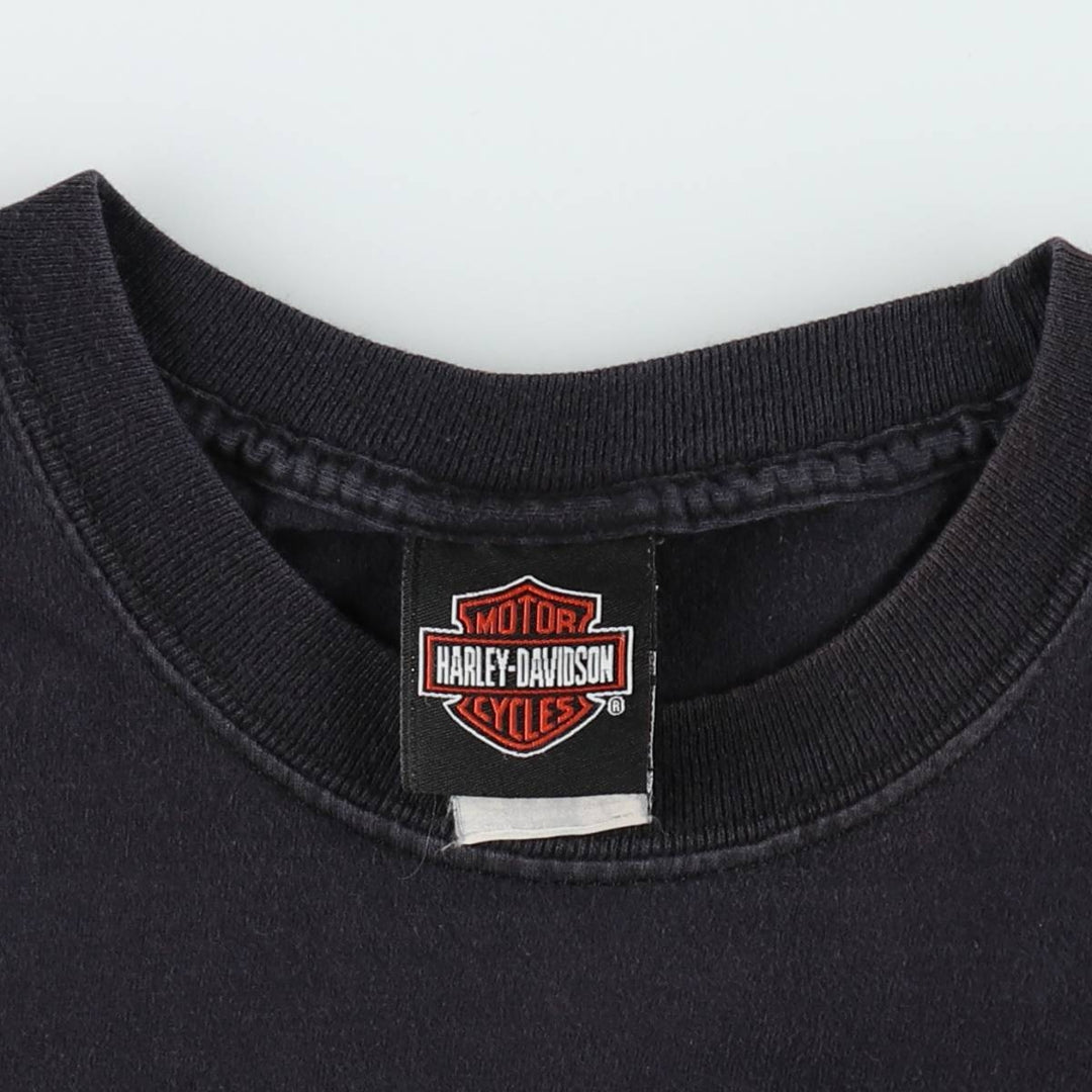 Harley-Davidson Motorcycle Bike T-shirt, Men's Size L unclear black type Vintage Second Hand