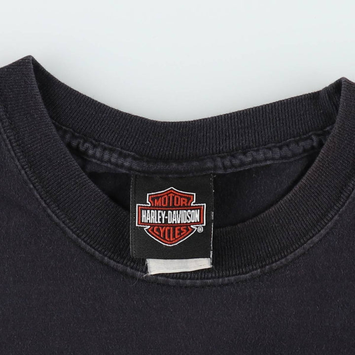 Harley-Davidson Motorcycle Bike T-shirt, Men's Size L unclear black type Vintage Second Hand