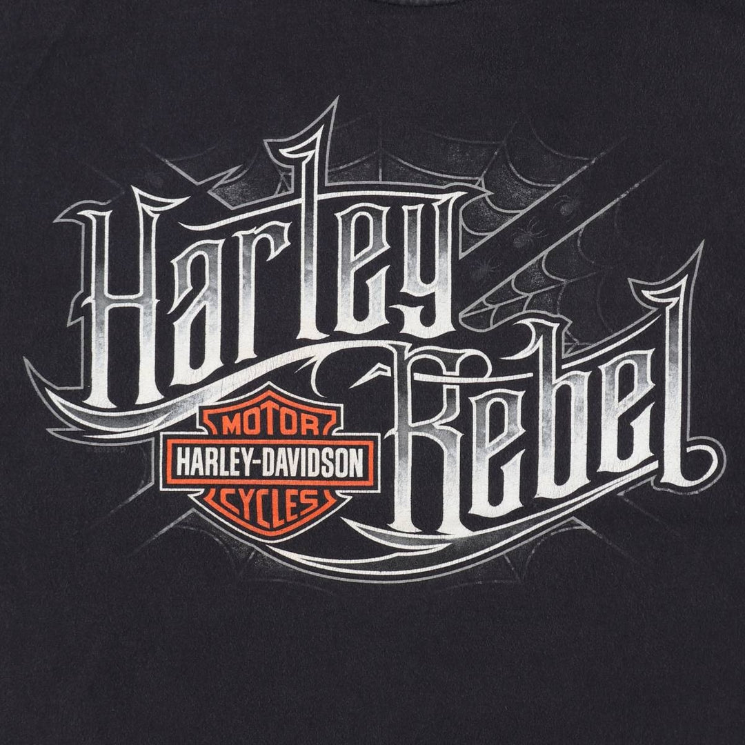 Harley-Davidson Motorcycle Bike T-shirt, Men's Size L unclear black type Vintage Second Hand