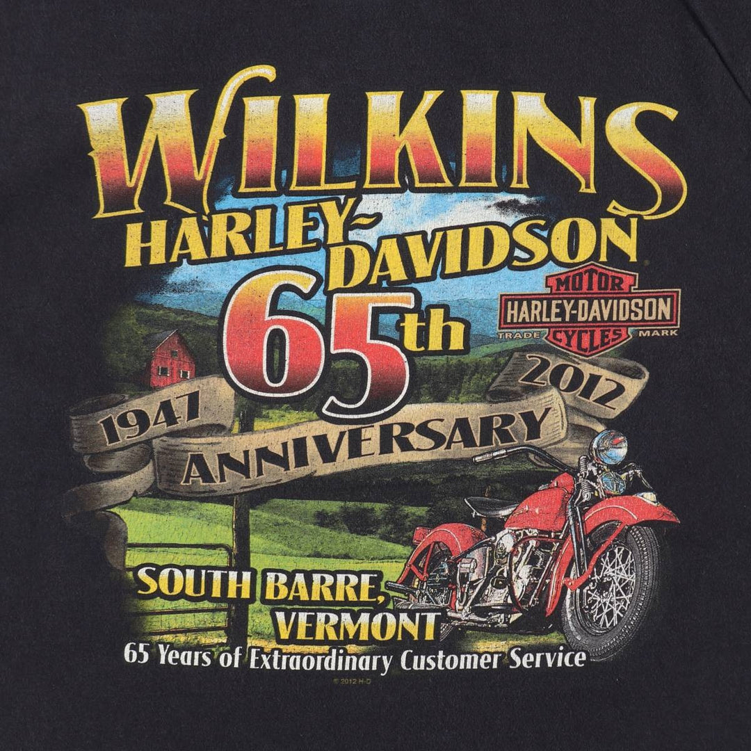 Harley-Davidson Motorcycle Bike T-shirt, Men's Size L unclear black type Vintage Second Hand