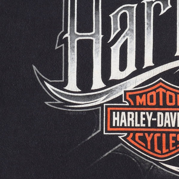 Harley-Davidson Motorcycle Bike T-shirt, Men's Size L unclear black type Vintage Second Hand