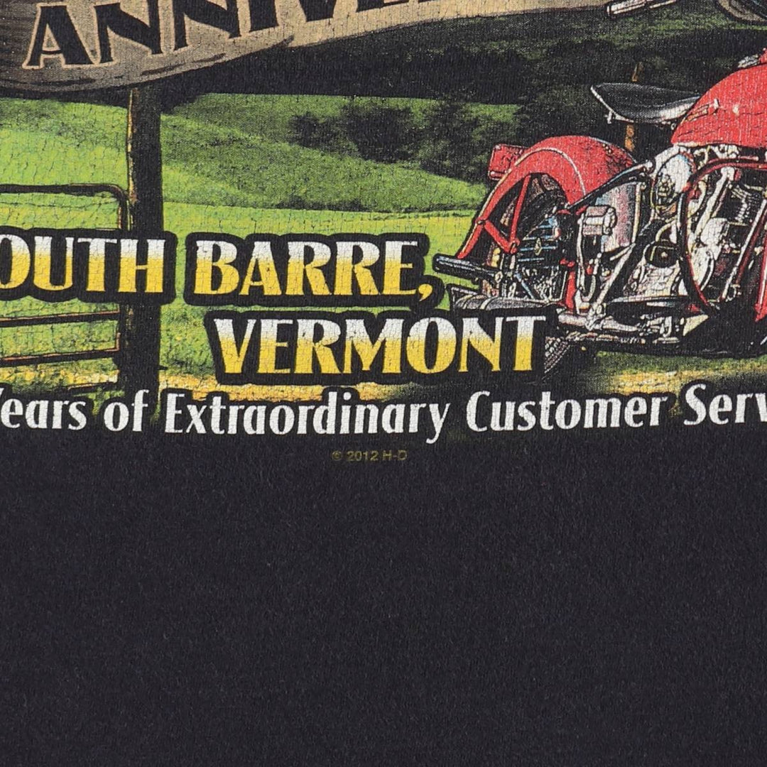 Harley-Davidson Motorcycle Bike T-shirt, Men's Size L unclear black type Vintage Second Hand