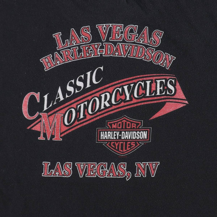 Harley-Davidson Eagle Pattern Motorcycle Bike T-shirt Men's XL cotton black type Vintage Second Hand
