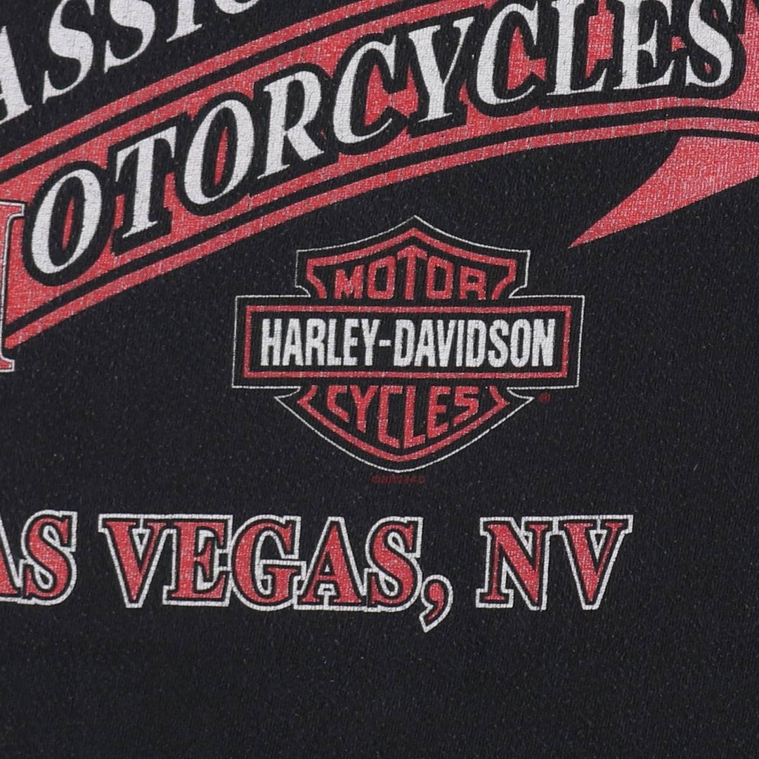 Harley-Davidson Eagle Pattern Motorcycle Bike T-shirt Men's XL cotton black type Vintage Second Hand