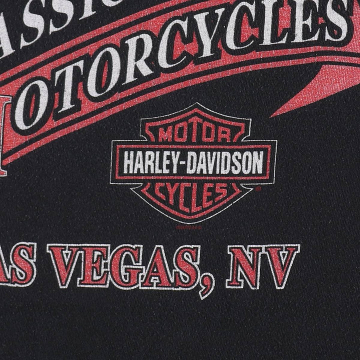 Harley-Davidson Eagle Pattern Motorcycle Bike T-shirt Men's XL cotton black type Vintage Second Hand