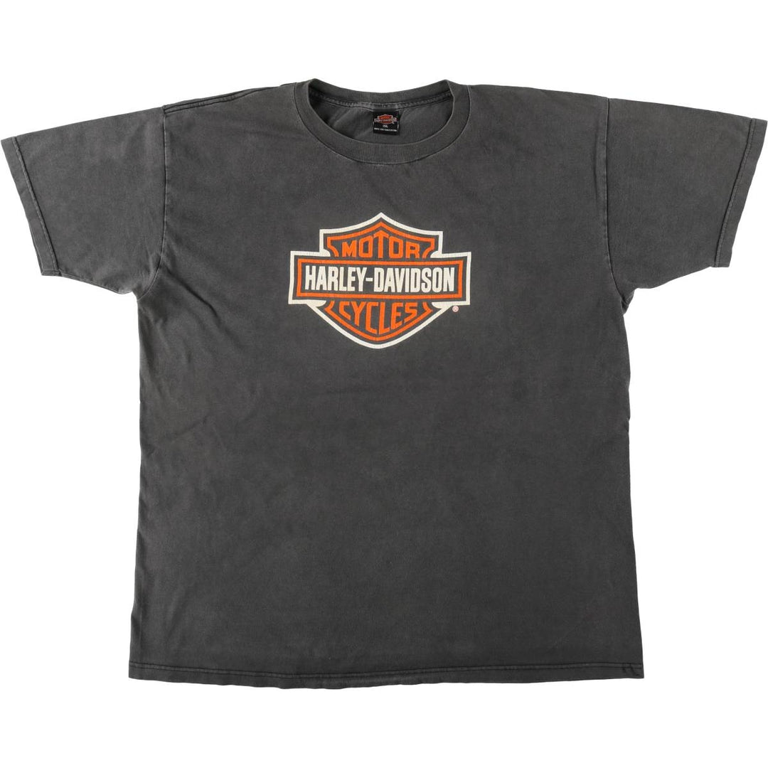 Harley-Davidson Motorcycle Bike T-shirt Made in USA Men's XXL cotton black type Vintage Second Hand