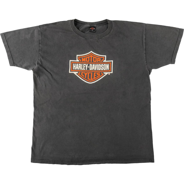 Harley-Davidson Motorcycle Bike T-shirt Made in USA Men's XXL cotton black type Vintage Second Hand