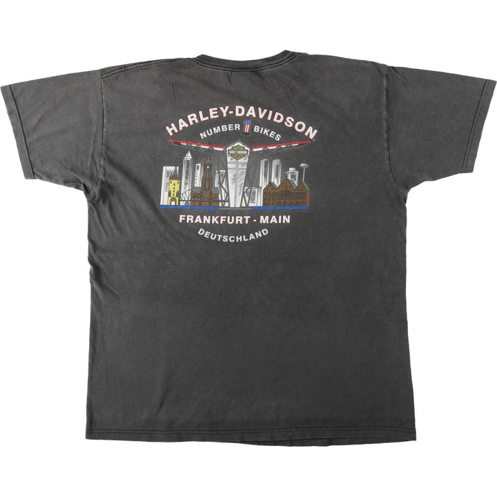 Harley-Davidson Motorcycle Bike T-shirt Made in USA Men's XXL cotton black type Vintage Second Hand
