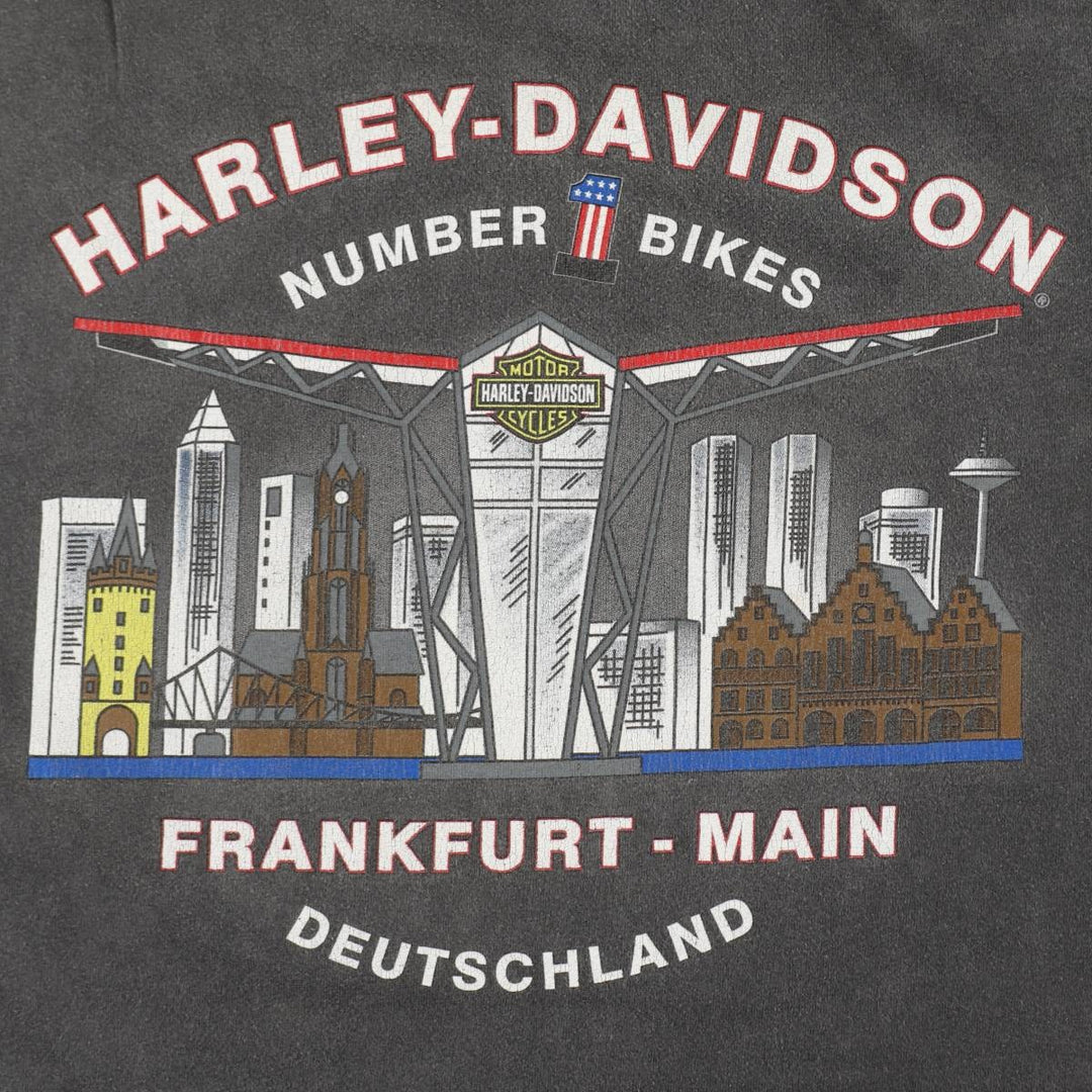 Harley-Davidson Motorcycle Bike T-shirt Made in USA Men's XXL cotton black type Vintage Second Hand