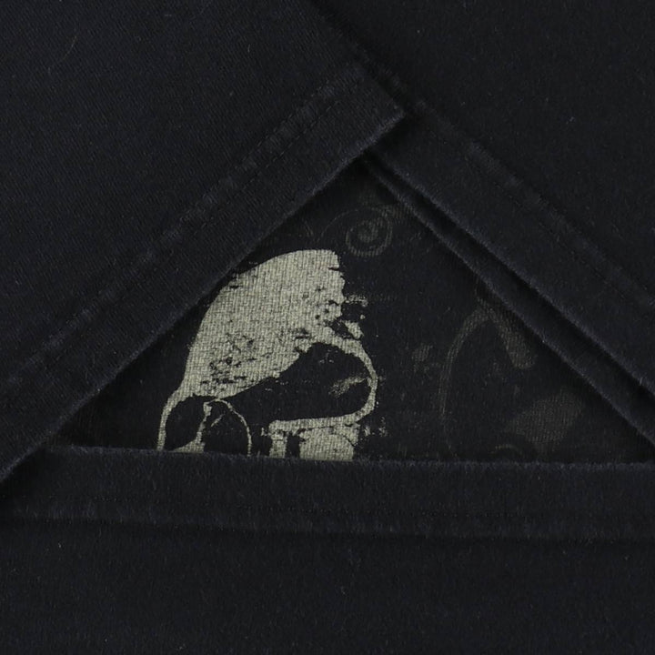 00'S Harley-Davidson Skull Pattern Motorcycle Bike T-shirt Men's XL size cotton black type Vintage Second Hand