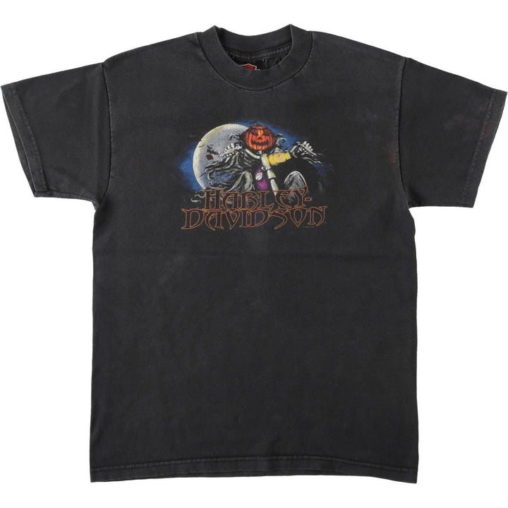 00'S Harley-Davidson Motorcycle Bike T-shirt Made in USA Men's L size cotton black type Vintage Second Hand
