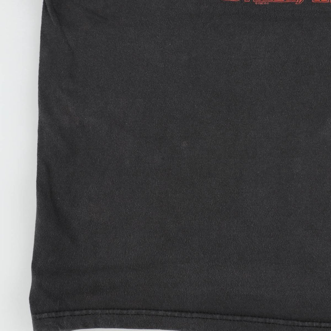 00'S Harley-Davidson Motorcycle Bike T-shirt Made in USA Men's L size cotton black type Vintage Second Hand