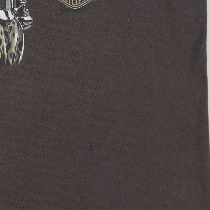 00'S Harley-Davidson Sleeveless Motorcycle Bike T-shirt Made in USA Men's L size cotton black type Vintage Second Hand