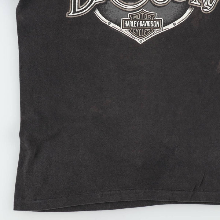 90'S Harley-Davidson Eagle Pattern Motorcycle Bike T-shirt Made in USA Men's M size cotton black type Vintage Second Hand