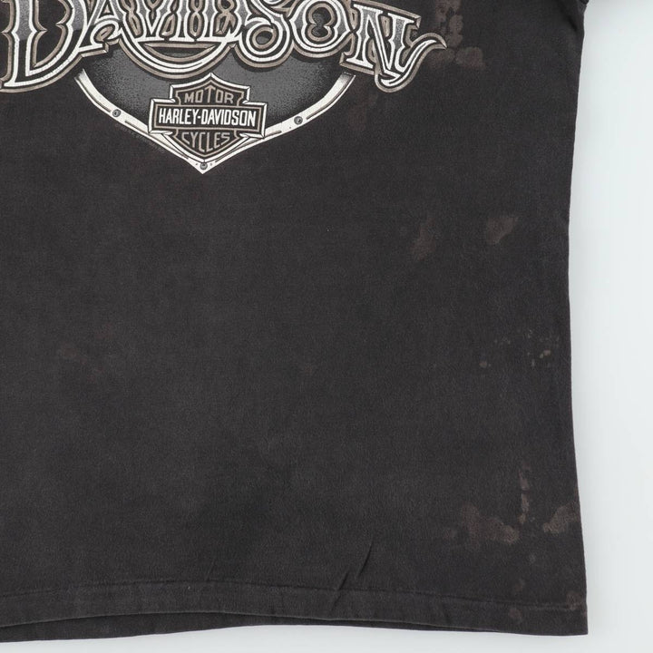 90'S Harley-Davidson Eagle Pattern Motorcycle Bike T-shirt Made in USA Men's M size cotton black type Vintage Second Hand