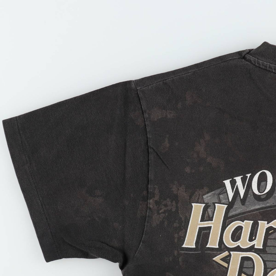 90'S Harley-Davidson Eagle Pattern Motorcycle Bike T-shirt Made in USA Men's M size cotton black type Vintage Second Hand