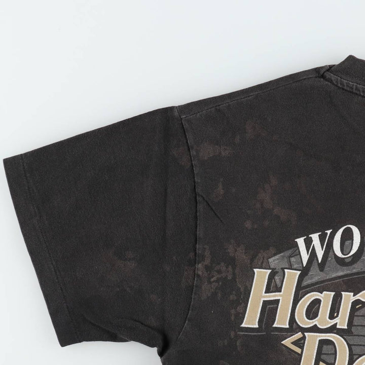 90'S Harley-Davidson Eagle Pattern Motorcycle Bike T-shirt Made in USA Men's M size cotton black type Vintage Second Hand