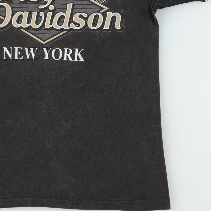 90'S Harley-Davidson Eagle Pattern Motorcycle Bike T-shirt Made in USA Men's M size cotton black type Vintage Second Hand