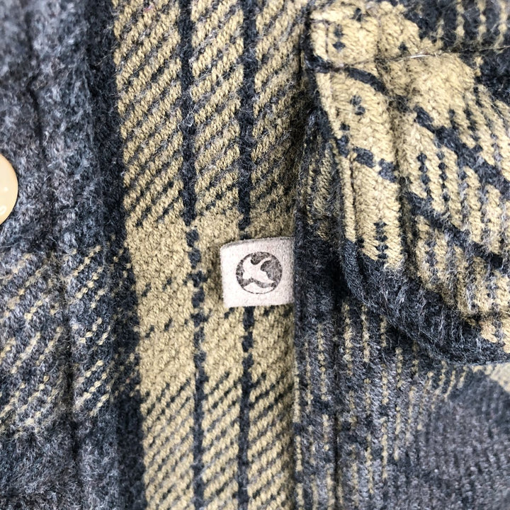 90'S GUIDE SERIES Long-Sleeve Flannel Check Shirt, Men's Size M (Equivalent), Vintage cotton Khaki type beige Vintage Second Hand