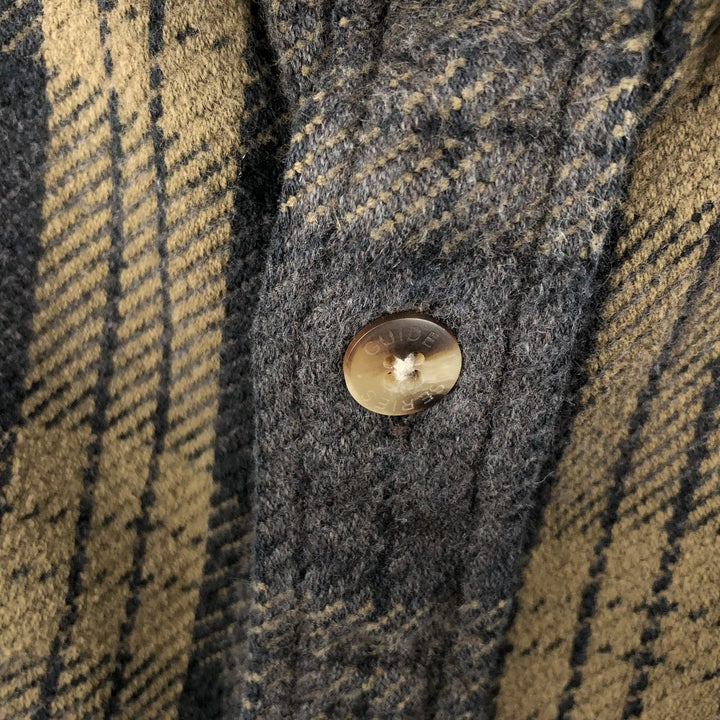 90'S GUIDE SERIES Long-Sleeve Flannel Check Shirt, Men's Size M (Equivalent), Vintage cotton Khaki type beige Vintage Second Hand
