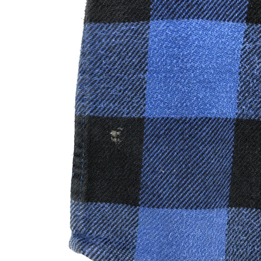 Field & Stream Buffalo Check Long Sleeve Heavy Flannel Check Shirt, Men's Size XL cotton blue type Vintage Second Hand
