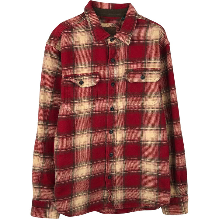 2000'S Orvis Ombre Check Long Sleeve Flannel Check Shirt, Men's Size L cotton red type Vintage Second Hand