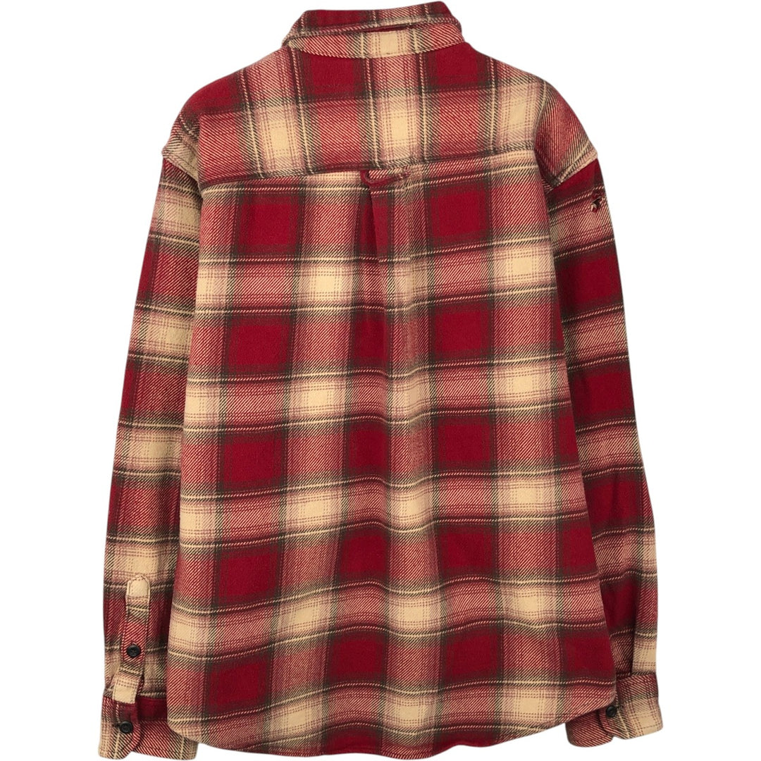 2000'S Orvis Ombre Check Long Sleeve Flannel Check Shirt, Men's Size L cotton red type Vintage Second Hand