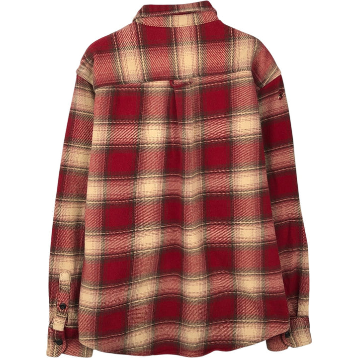 2000'S Orvis Ombre Check Long Sleeve Flannel Check Shirt, Men's Size L cotton red type Vintage Second Hand